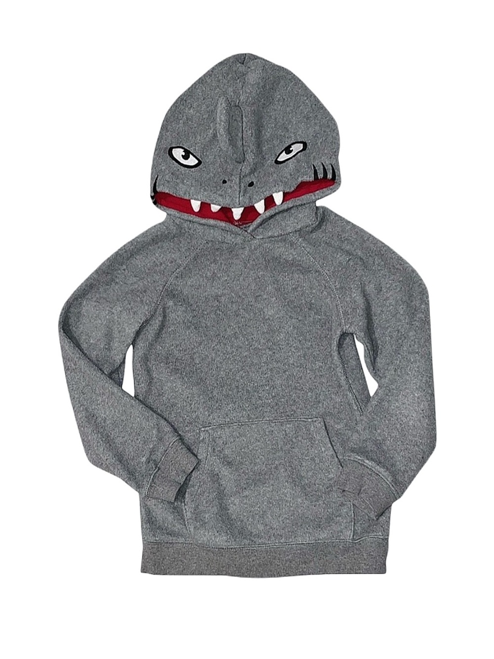 CARTER'S Boy's Grey Shark Long Sleeve Hoodie Size 8